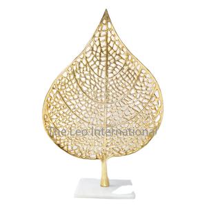 ตกแต่งโลหะชุบทองใบไม้ประติมากรรมตกแต่งสำเนียงตกแต่งบ้านหรูหรา - Product Image 1