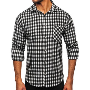 Chemise en flanelle à manches longues de haute qualité, douce et confortable en coton, à carreaux, boutonnée, élégante et confortable, service OEM - Product Image 2