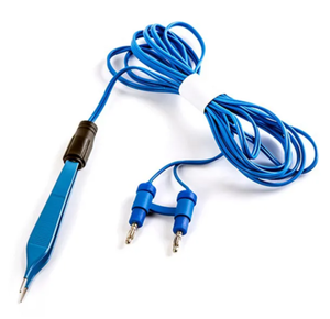 Pinza Bipolar Manual de Acero Inoxidable con Punta de Irrigación y Recubrimiento Tipo Bayoneta para Uso ORL, Neurológico y Cardíaco con Cable Bipolar - Product Image 3