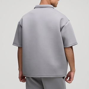 Artículo en Oferta: Polo para Hombre con Cierre de Cremallera, 100% Algodón, Logotipo Personalizado, Color Sólido, Corte Holgado y Transpirable - Product Image 4
