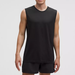 Camiseta sin Mangas Transpirable de Cuello Redondo, de Alta Calidad para Verano, 100% Algodón Tejido, Ligera, de Secado Rápido, Ajuste Sin Costuras, Deportiva - Product Image 1