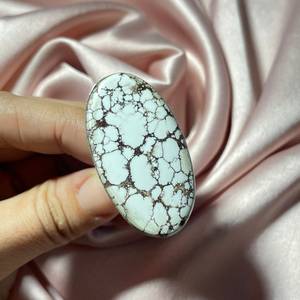 Anillo de piedra preciosa de jaspe blanco hecho a mano, plata de ley 925, joyería de lujo, anillo elegante, regalo para mujer, joyería fina - Product Image 2