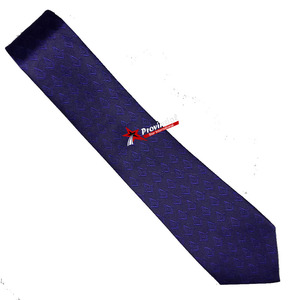 Corbata Azul Marino de Diseño Clásico para Hombre, con Logotipo Personalizado, de Poliéster y Seda, para Masonería - Product Image 6