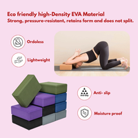 Bloc de yoga en EVA écologique de haute densité - Non toxique, facile à nettoyer, résistant à la transpiration, imperméable, antidérapant, pour la maison, DONGHANG