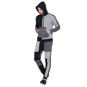 Ensembles de survêtements décontractés en molleton de coton pour hommes, grandes tailles, personnalisés, chauds et doux, avec broderie imprimée, pour l'hiver – Vente en gros - Product Image 3