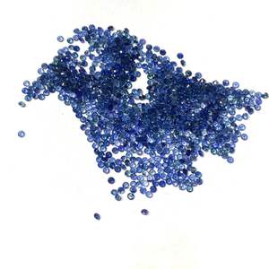 Zafiro Azul Natural de 2 mm, Corte Redondo y en Forma de Pera, Certificado por IGI, Piedras Preciosas Sueltas Facetadas para Joyería, Zafiro Azul de 3 mm de Altura - Product Image 1