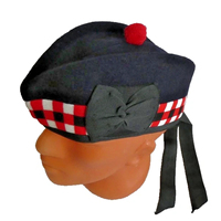 Chapeau Glengarry personnalisé à motifs / Casquette Balmoral personnalisée à motifs pour usage cérémoniel, Chapeau Glengarry de majorette des Highlands écossais
