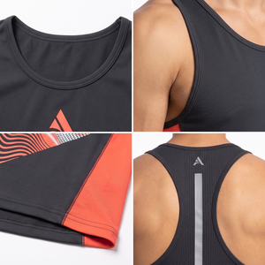 Custom Men's Cropped Racerback Tank <b>Top</b> ECONYL Compression Workout Y-Back Gym Crop <b>Top</b> OEM Manufacturer - Product Image 4