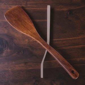 Hot Selling Customized Logo Laser Engraved Eco-Friendly Long Handle Large Bamboo <b>Spoon</b> with Minimalist Design - Product Image 4
