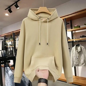 Men's Mint Green Hooded Sweatshirt Regular Fit Cotton Knitted Casual Autumn Wear With Front Pocket Oversized Style 2027 - Product Image 3
