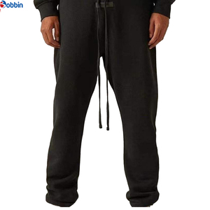 Men's Straight Canvas Heavyweight Fleece-Lined Jogger Sweatpants Solid Color Loose Fit Casual Gym <b>Trousers</b> - Product Image 2
