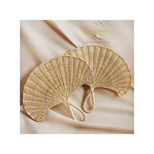 Éventail artisanal en rotin naturel, tissé en feuilles de palmier, éventail rafraîchissant, décoration murale rustique, artisanat écologique, salon, vietnamien - Product Image 6