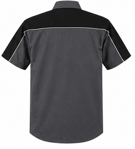 เสื้อเชิ้ตแขนสั้นผู้ชายลำลอง คอปกป๊อปลินบล็อกสี ใส่ได้ในฤดูร้อน - Product Image 6