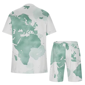 Prix d'usine – Nouveaux ensembles décontractés pour hommes grandes tailles : chemises et shorts unis pour l'extérieur et le streetwear - Product Image 5