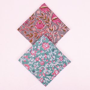 Skin-Friendly Bandana Unisex <b>Accessory</b> Ethnic Cotton Square Scarf Handkerchief Organic Natural Dye Block Print Wrap - Product Image 3