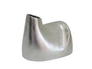 Florero Moderno de Metal Plateado - Florero Escultural Asimétrico, Arte Decorativo Minimalista para Mesa, para Hogar Contemporáneo - Product Image 1