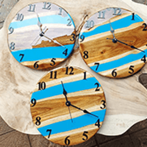 Contemporary Handmade Resin Epoxy Wall <b>Clock</b> with Wooden Artistic Design <b>Silent</b> Luxury Decorative <b>Clock</b> for Modern Interiors - Product Image 4