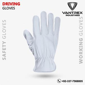 Gants de conduite en cuir de chèvre non doublés de qualité supérieure, couleur blanche, gants de sécurité, design confortable, Luvas De Motorista - Product Image 3