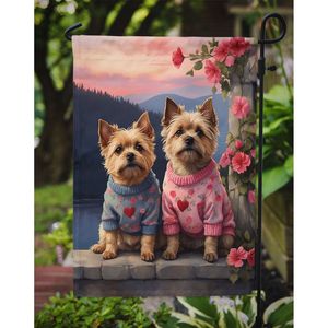 Cairn Terrier Deux Coeurs Drapeau de Jardin Boîte aux Lettres Multicolore Bannière Décorative de Cour pour Patio Oeuvre d'Art pour Parterres de Fleurs Différentes Tailles - Product Image 3