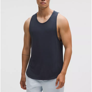 Camiseta Deportiva de Malla Tejida para Hombre, con Logotipo Frontal, para Correr, Entrenamiento, Secado Rápido, Ligera, Transpirable, Estampada, de Poliéster/Algodón, Sin Costuras - Product Image 1
