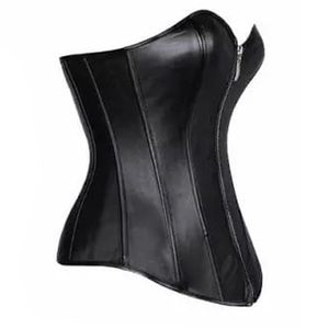 Nuevo Corsé Moldeador de Cintura con Varillas, Ecológico, de Cuero Suave y Algodón Orgánico, Transpirable, con Control Firme y Soporte Superior, Estilo Burlesque - Product Image 2