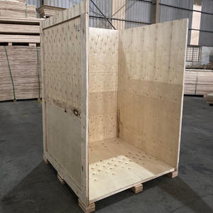 Boîtes en bois solides durables et recyclables, caisses d'expédition empilables, pliables, surface personnalisée, emballage multifonctionnel pour le stockage - Product Image 4