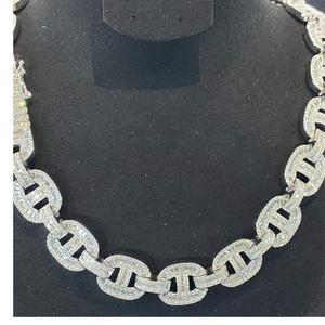 Collier tennis de luxe en argent sterling 925 avec moissanite, coupe brillant ronde, aspect diamant, bijou statement - Product Image 3
