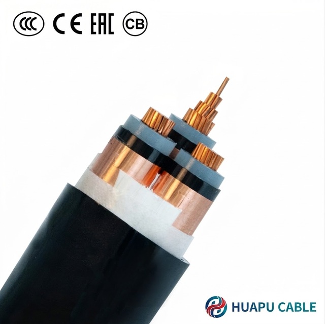 8.7/15KV Medium Voltage Power Cable 25-95mm² XLPE Insulated Copper Tape Shielded Multi Core Stranded Wire