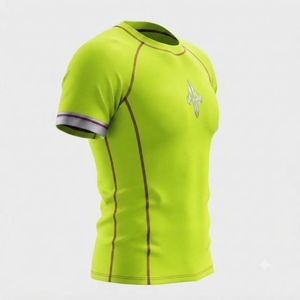 Camiseta Deportiva Sublimada para Hombre, Manga Corta, Cuello Redondo, Secado Rápido, Transpirable, Material de Spandex/Poliéster, Alta Calidad - Product Image 4