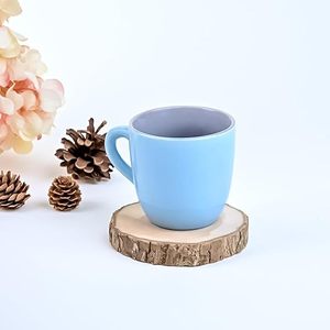 Glossy Sky Blue & Grey Ceramic Tea <b>Cup</b> <b>Set</b> of 6 - Product Image 3