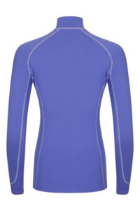 Horsekraft Women's Purple <b>Long</b> <b>Sleeve</b> <b>Base</b> <b>Layer</b> Top Zipper Closure for Riding Solid Color Slim Fit Equestrian Wear UV - Product Image 3