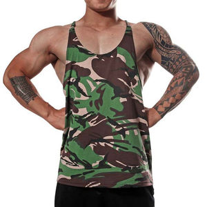 Camiseta sin Mangas de Camuflaje para Hombre, Estilo Casual y Deportivo, Cuello Redondo, Algodón y Poliéster, Venta al Por Mayor - Product Image 2
