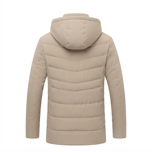 Veste d'hiver longue et épaisse pour homme, durable, avec broderie, fermeture éclair intégrale et plusieurs poches fonctionnelles - Product Image 3