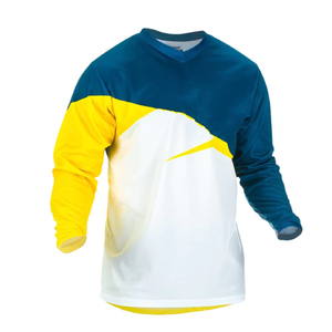 Maillot de motocross respirant personnalisé de haute qualité, séchage rapide, % polyester, vêtements de course moto et automobile, vente en gros au Pakistan - Product Image 4