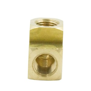 Conexión en T de latón forjado con rosca hembra de 1/4 y cabeza hexagonal - Product Image 3