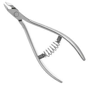 Pince à cuticules professionnelle en acier inoxydable 12,5 mm, lame biseautée incurvée, pointe acérée, poignée ergonomique, durable, manucure, pédicure - Product Image 5