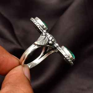 Anillo de Plata de Ley con Turmalina Paraíba, Joyería Hecha a Mano con Piedra Preciosa Verde, Anillo para Mujer, Piedra Natural, Regalo de Piedra de Nacimiento - Product Image 2