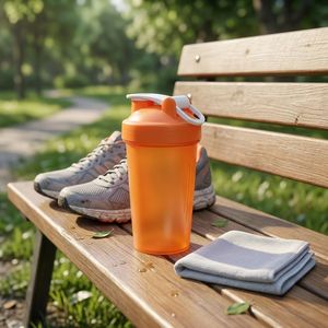Protein <b>Shaker</b> Bottle Round HDPE 400ml Colorful Plastic <b>Shaker</b> <b>Cup</b> with Flip Lid for Sports Nutrition Vietnam Manufacturer - Product Image 3
