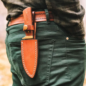 Couteau de chasse en acier Damas de haute qualité, poignée en bois confortable, meilleur design pour usage industriel, personnalisable, support OEM - Product Image 2