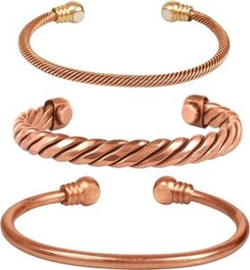 Bracelet magnétique en cuivre artisanal pour femmes et hommes, soulagement de l'arthrite, thérapie par aimants, bracelet ajustable - Product Image 5