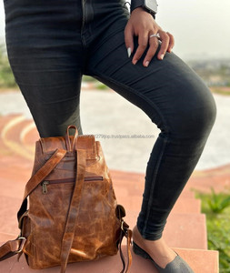 ใหม่กระเป๋าเป้สะพายหลังหนังเต็มเมล็ดพืช Crunch สไตล์วินเทจการออกแบบกระเป๋าขายร้อนหลายใช้กระเป๋าเป้สะพายหลังขายส่งผลิตภัณฑ์จํานวนมาก - Product Image 5