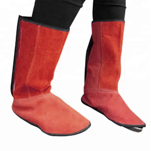 Calzado de Soldadura de Cuero Dividido de Primera Calidad, Resistente a las Llamas, Protector de Pies para Soldador, Cubre Calzado de Trabajo de Cuero - Product Image 6