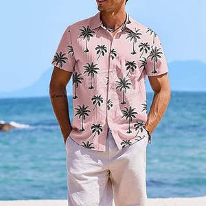 Chemises d'été pour hommes à manches courtes de haute qualité, impression par sublimation personnalisée, chemises d'été pour hommes en vente - Product Image 3