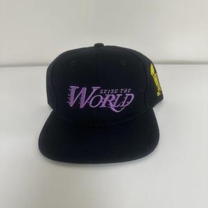 Casquettes Snapback Noires à 6 Panneaux en Tissu 80% Acrylique 20% Laine Brodé Personnalisé avec Visière Plate et Bord Inférieur Vert Fournisseur - Product Image 3