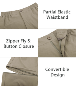 Pantalon Unisexe Solide et Moderne Convertible Streetwear avec Fermeture Éclair, Coupe Confortable, Multi-Poches, Élégant, Respirant, Séchage Rapide pour l'Extérieur et le Quotidien - Product Image 2