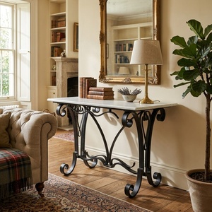 Luxury European Hand Forged Wrought Iron <b>Coffee</b> <b>Table</b> Custom Weather Resistant Outdoor Furniture for <b>Garden</b> Courtyard 4-Seater - Product Image 2