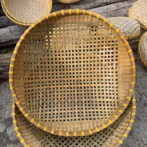 Cesta Redonda de Bambú Tejida a Mano, Ecológica, para Secar Alimentos y Decoración/ Sra. Lima - Product Image 1