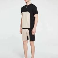 Ensemble short et t-shirt décontracté pour homme, style urbain, en satin respirant, nouvelle collection été, grandes tailles, deux pièces