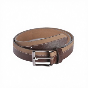 Cinturón de Cuero Vacuno Genuino para Hombre, Casual, con Hebilla de Aleación, Duradero, Sólido, Ajustable, 3.5cm de Ancho, 110cm de Largo, Alta Calidad - Product Image 1