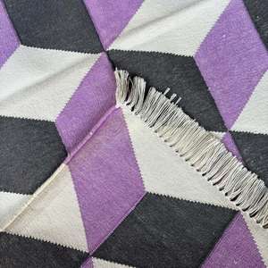 Lujosas alfombras decorativas de algodón Dhurrie para suelo 006 Set para dormitorio y cocina para decoración del hogar y la Oficina - Product Image 6